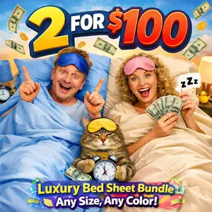 Luxury Bed Sheet Bundle 🎉 2 Sets | 1800 Thread Count | Bamboo Blend | Cotton Feel | Super Soft