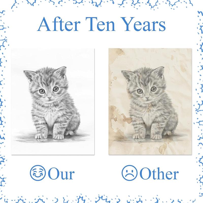 200 Sheets Thermal Printer Paper 8.5 x 11 Inch,Lasting 3 , Letter Size Thermal Paper, Compatible with M08F/A40 Thermal Portable Printer, Folded, Continuous Folding