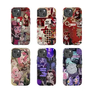 Ever After High Aesthetic Phone Case for iPhone 17 16 15 14 13 12 Pro Max Plus - Coquette Collage Apple White & Raven Queen Cover - Girlhood Gift