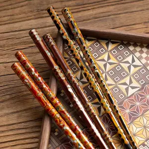 Tradtional Lacquer  Chopsticks Shell Inlaid