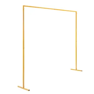 200*200cm Wedding Bracket Adjustable Height Square Arch Stand 6.6x6.6Ft Backdrop Frame for Weddings Anniversaries Party Decor