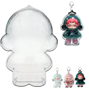 Deomoil Protective Case for SKULLPANDA Winter Symphony, Clear Display Storage Case Acrylic Cover with Silicone Strap for SKULLPANDA Winter Symphony Series Plush