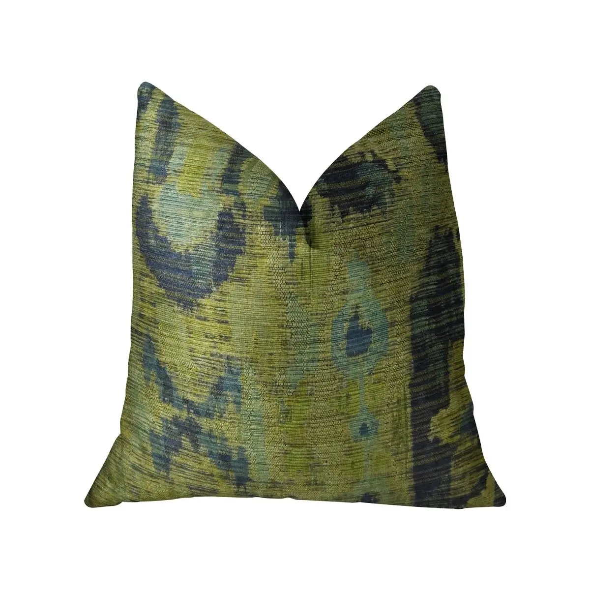 Plutus PBRAZ368-1616-DP Handmade Luxury Sonoma Canyon Green Navy & Blue Pillow, 16x16 in, Invisible Zipper, Double Sided, Down Alternative, Dry Clean Only