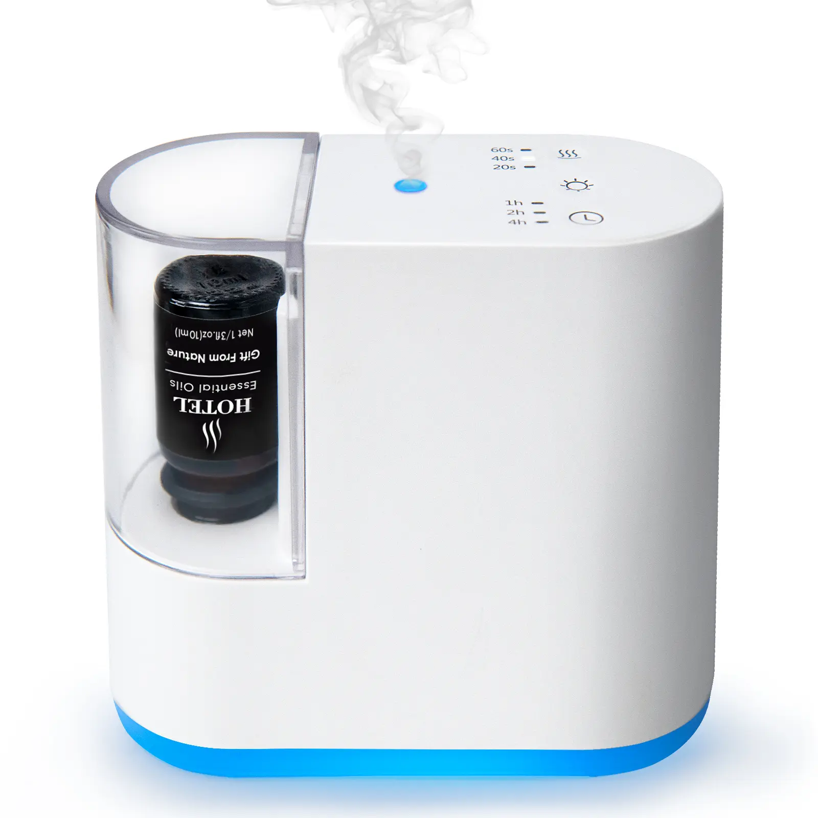 Waterless Essential Oil Diffuser, Cordless, Any Brand Oil Compatible, Covers Up to 700 Sqft, 200 Hours Long-Lasting Battery, Silent Design, 7 Color LED Light, 1/2/4H Timer, 3 Mist Levels, For Multi-Scene Use & Gift Giving, Includes 1 Luxury Hotel Scent