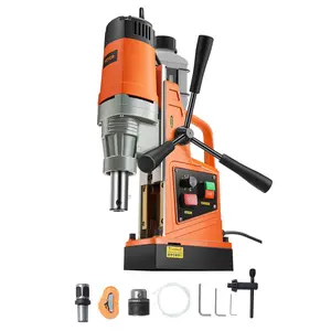 Summervibes VEVOR Magnetic Drill, 1550W Motor 2 in Boring Diameter, 2922 lbf Portable Electric Mag Drill Press, 0-500 RPM Variable Speed, Drilling Machine for Metal Surface, Industrial and Home Improvement