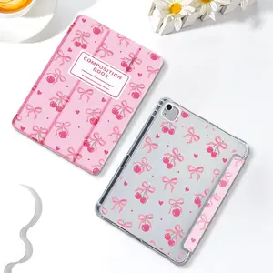 Cute Cherry Pattern Tablet Case with Pen Slot, 1 Count Foldable Tablet Protective Cover, Anti-drop and Anti-scratch Tablet Case for iPad, Tablet Casing
