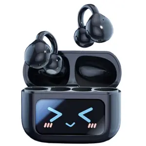 Clip On Earbuds with Touchscreen Case , Wireless Open Ear Headphones for Glasses Small Ears,Bluetooth 6.0 Support 175 Languages No Subscription , 40h Battery Life，Lightweight 4.1g, IPX7 Waterproof , Earbuds for Running Work Out,Black