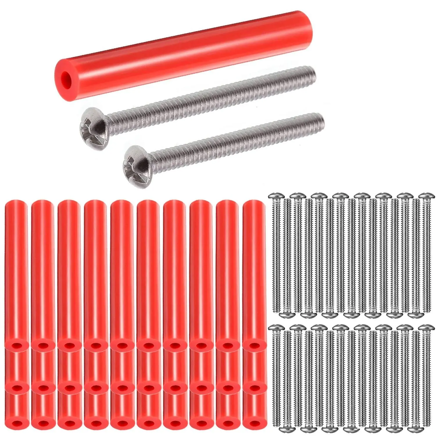 Electrical Outlet Box Extender Kit,Electrical Outlet Spacers, 60 Pack Electric Box Receptacle Extender Kit Include 30 count Round  Spacers and 30 Screws for Fixing Outlets