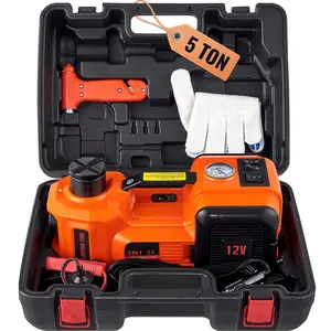 Electric 5 Ton Hydraulic Car Jack With Built-In Inflatable Pump And Led Light, Portable Vehicle Lift For Suvs Mpvs Sedans And Trucks, Tire Change Tool For Garage Repair, 11023 Lbs Capacity, Ideal For Home And Shop