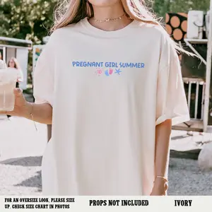 Comfort Colors®Pregnant Shirt Pregnant Girl Summer Shirt Pregnancy Reveal Tee Gift For Mom-to-be