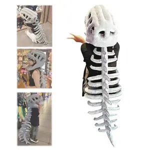 Skeleton Costume Set Halloween Fun Skeleton Dinosaur Costume Dress-Up Jumpsuit Skeleton Costume Set Halloween Fun Skeleton Dinosaur Costume Dress-Up Jumpsuit
