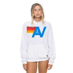 LOGO PULLOVER RELAXED HOODIE - WHITE