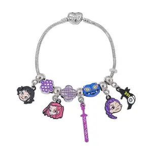 DIY Handmade Anime Style Pendant Bracelet - Cute Gift for Daughters Children & Adults Fashion Accessory with Unique Charms