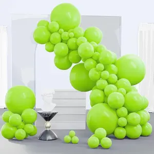 PartyWoo Lime Green Balloons 140pcs Different Sizes of 18 12 10 5 Inch Light Green Latex Balloon Arch Kit for Wedding Birthday Dinosaur Jungle Golf Football Theme Party Decorations Green-Y6
