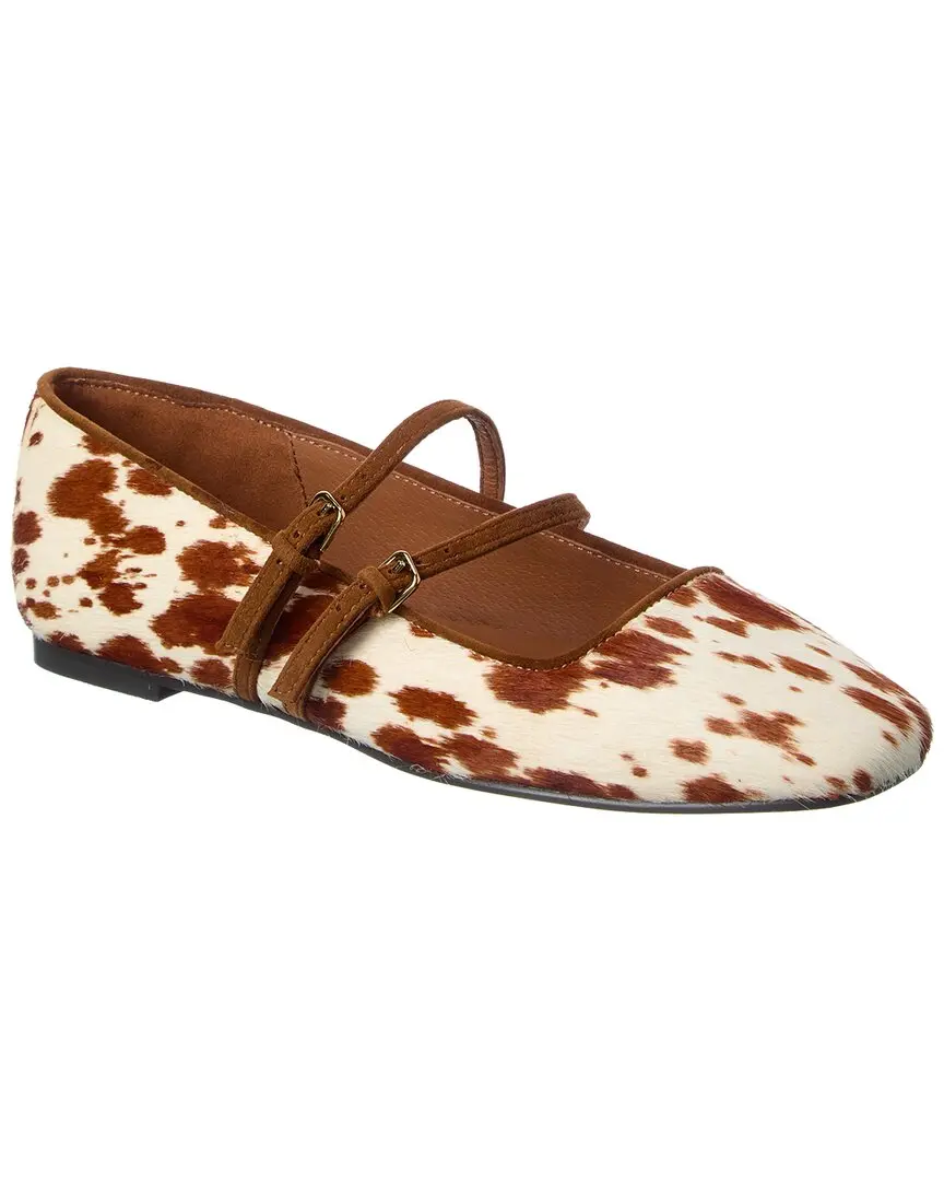 Madewell Greta Double Strap - Bringle Calf-Hair Flat