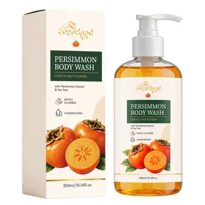 Persimmon Body Wash 300ml - Gentle Daily Body Care Cleanser with Persimmon Extract & Tea Tree, Lightweight Scented Aroma Hydrating Shower Gel for Smooth, Fresh Skin