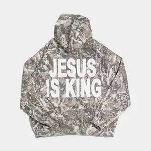 Jesus is King Camo Cotton Hoodie