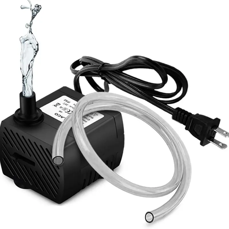 Compact Submersible Water Pump - 5W Low Power, 95GPH Strong Flow Fish Tank Accessory, Aquarium Supplies for Circulation, Water Pump for Fountain with Power Supply (sohochic)