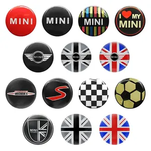 4PCS 56mm Car Wheel Center Caps Emblem Badge Sticker Decals Car Stickers Accessories For Mini Cooper One S JCW Countryman Clubman R55 R56 R53 F56 F55 R60 R57 R58 R59 R60