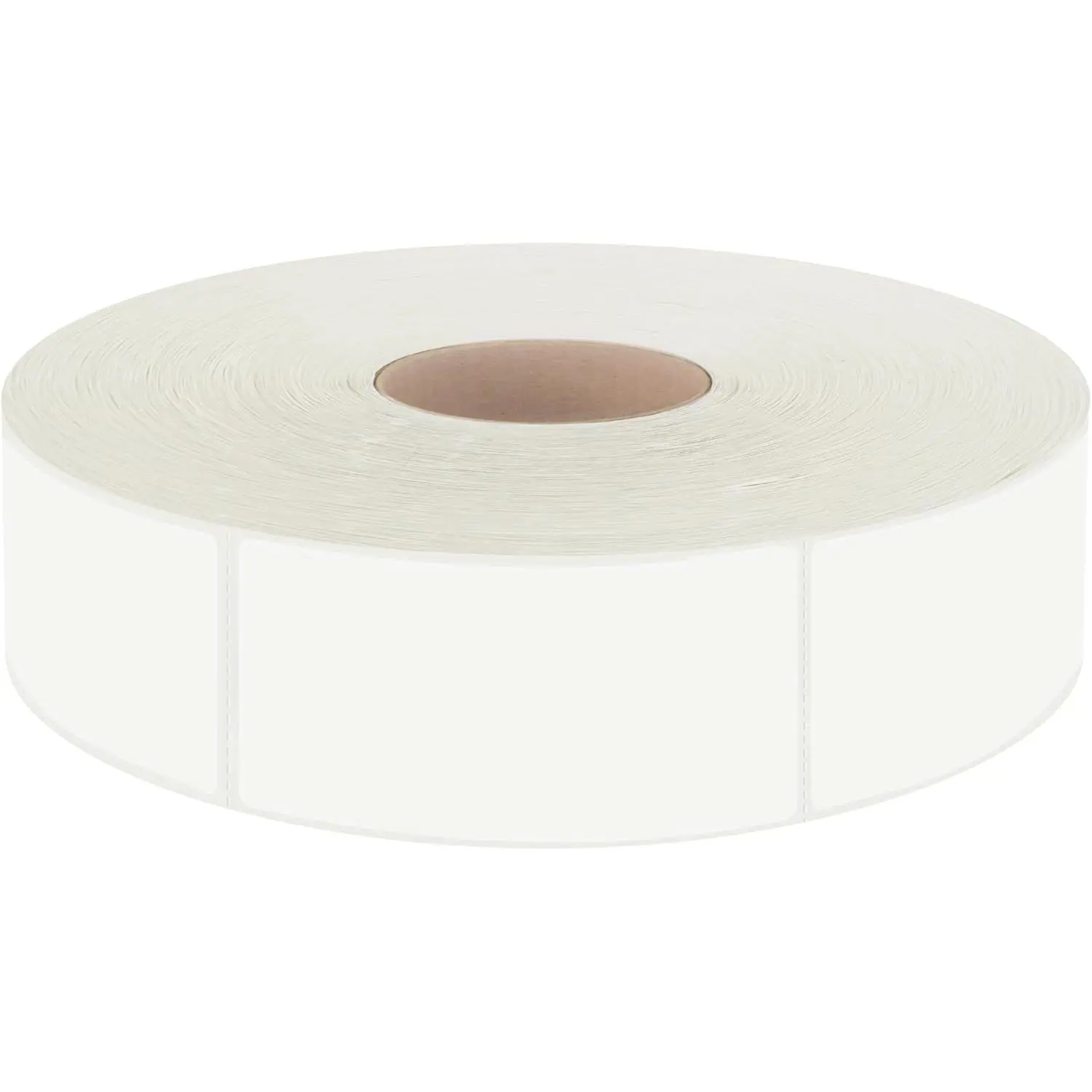 Hebayy 600pcs White Rectangular Paper Self-Adhesive Permanent Labels Roll, 1.54”x0.74”/1.9cmx3.9cm Blank Write-On Tags for Office Inventory Management, Scrapbooks, Thanks Cards
