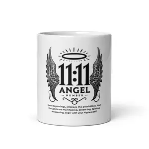 Angel Collection/Angelic - Coffee Cup/Angel Number 11:11 Message & Graphics