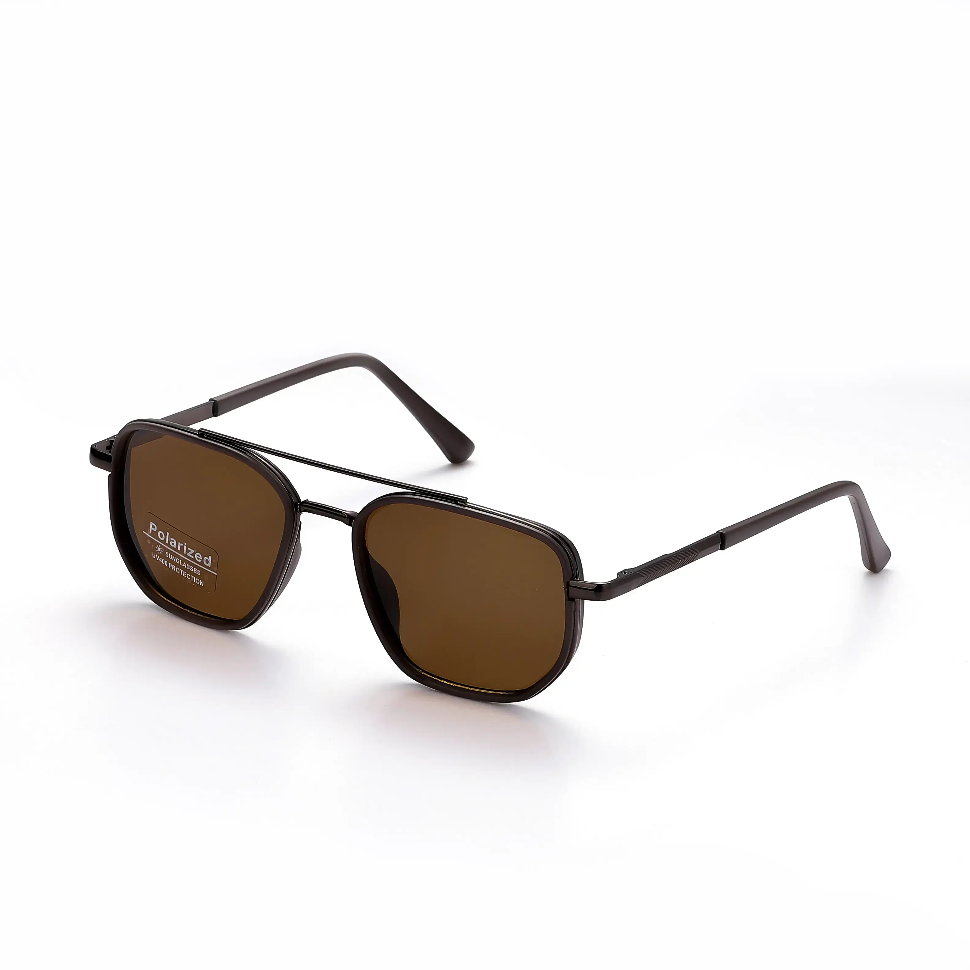 Men's Polarized Geometric Double-Beam Sunglasses - 2026 Fall/Summer Trend, High-Quality Lightweight Durable Metal Frames, Funky Unique Accessory, Cool Birthday Gift for Guys, Summer Outfits, Men's Sunglasses Polarized