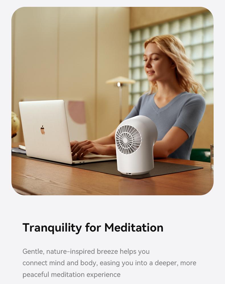 Aecooly Touch Control Desk Fan, 100 Speeds Quiet Bedroom Digital Display 8000mAh 3 Oscillation Angles Battery Powered Small Desktop Table Fan for Bedroom, Bedside, Office, Travel, FathersDayGift