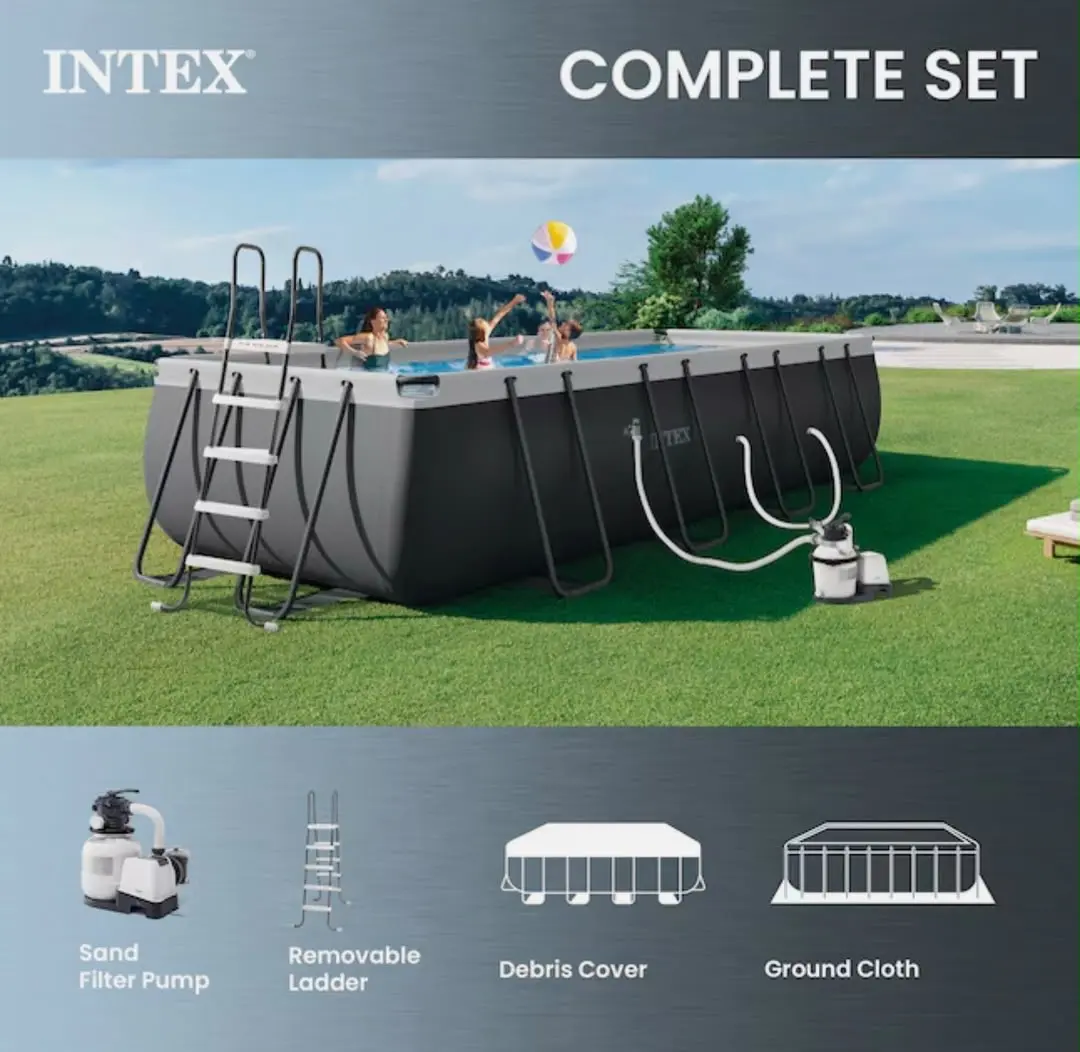 Intex 18x9x52 Above Ground Pool w/ Pump & Ladder