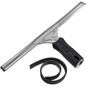 Professional 12 performance window glass cleaning squeegee with replacement rubber cleaning supplies heavy duty squeege for window cleaning streakfree results