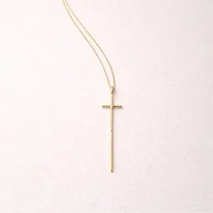 Quiet Strength Cross Necklace | Minimal Gold Faith Necklace | Meaningful Gift