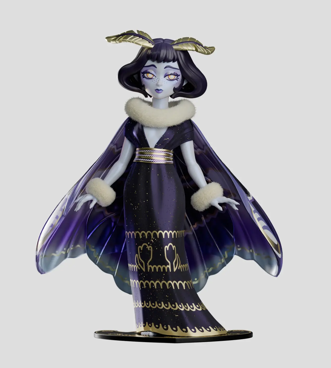 Kaleidos Creative - Moth Fairies: Atlas "Starlight" - Limited Edition - 7.9in. PVC Collectible Figurine - Fairy - Translucent - Art Vinyl