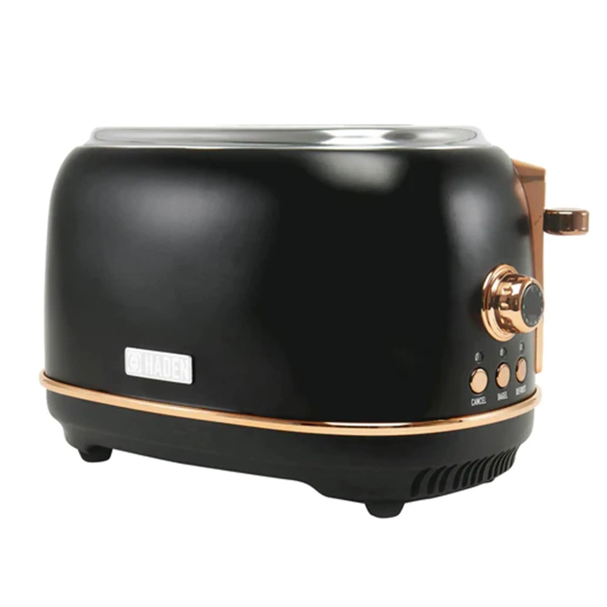 Haden Heritage 2 Slice Wide Slot Toaster with Removable Crumb Tray, Black/Copper Haden Heritage 2 Slice Wide Slot Toaster with Removable Crumb Tray, Black/Copper