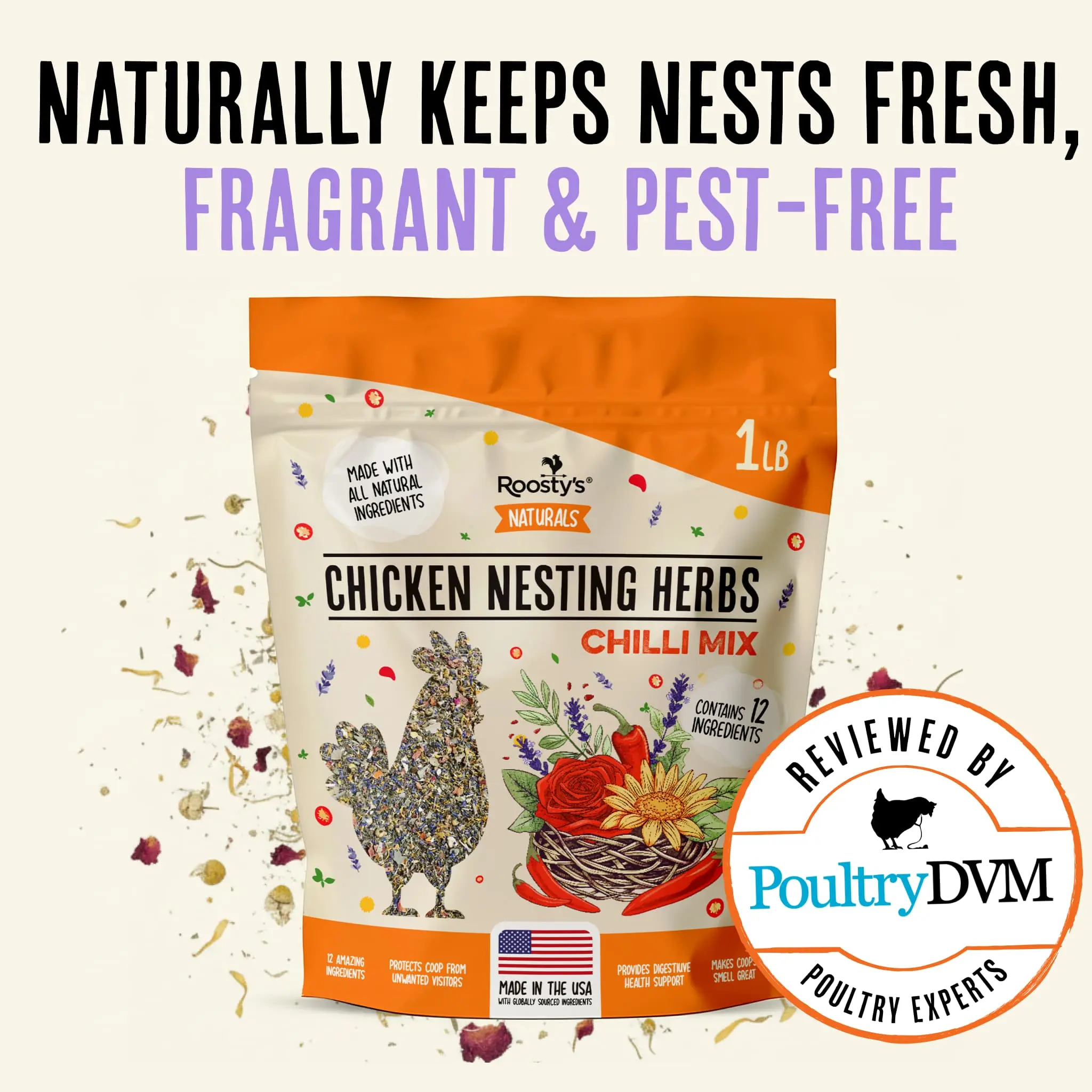 Nesting Herbs - Control Odors & Keep Coops Mite & Lice-Free Nesting Herbs - Control Odors & Keep Coops Mite & Lice-Free