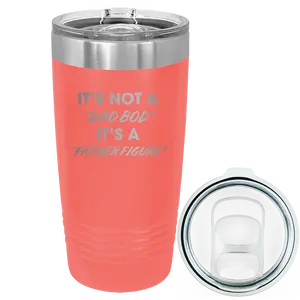 Personalized Dad Bod 20 oz Tumbler - Coral