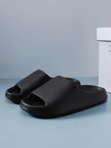 Men's Casual Plain Color Slides, Comfortable Breathable Non-slip Slippers, Summer Casual Comfortable Home Slippers for Indoor & Outdoor Wear, Boy, Anti Slip Slippers, Breathable Nonslip
