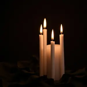 White Spell Candles for Spiritual Practices and Healing Rituals - Healthcare, Therapy Wellness
