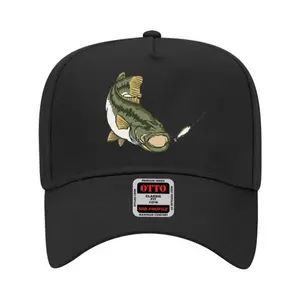 Largemouth Bass Fishing Trucker Hat, Fisherman Lure Bait Graphic Cap, Sarcastic Angler Lake Life Custom Snapback, Vintage Curved Bill Headwear, Casual Daily Sun Cap