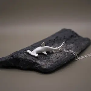 Hammerhead Shark Marine Life Necklace, Diver Pendant