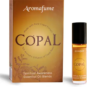 Copal Resin Essential Oil Roll-On Blend by Aromafume | 1 x 10ml / 1 x 0.33 Fl Oz | Made with Protium Copal (Burseraceae) Extract | Native to Mexico | for Meditation, Spiritual Awakening & Prayer