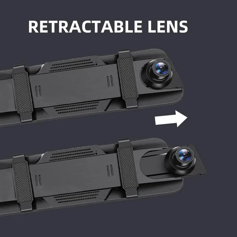 Rear View Mirror Dash Cam 10 Inch 1080P Dual Front-Rear - TikTok Shop