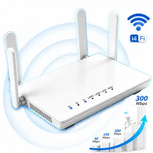 High-Speed 4-Antenna WiFi Router | 300Mbps | Long Range 1000sq.ft Coverage | Secure WPA2 | Perfect for Home Gaming & Work