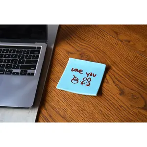 Personalized Ceramic Sticky Note Dish with Custom Handwritten Message
