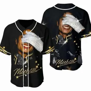 MJ King of Pop Baseball Jersey Michael Jackson Fan Apparel, Concert Tour Merch - Adult & Youth Size