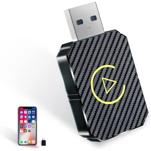 Wireless Carplay Adapter, Carplay & Android Auto Adapter 2 in 1, for Both IOS and Android, Converts Wired to Wireless, Suitable for Factory Wired CarPlay Cars from 2016