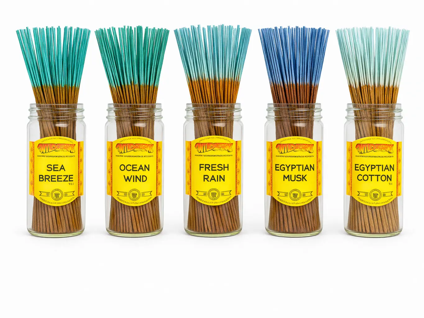 Wild Berry Traditional 11in Incense Sticks Pack - Fresh Clean Breeze Scent, Home Fragrance Decor Freshener, Variety Mix Home Care Supply
