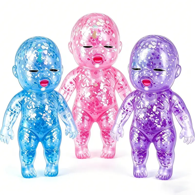 3PCS Large Baby Stress Relief Toys, Baby Squishy,Slow Rising Sensory Stress Toy, Squishy Babies Sensory Fidget, Fidgets Malt Sugar Squishys Relief Fidget Sensory for Anxiety Relief, Desk Decor & Gift