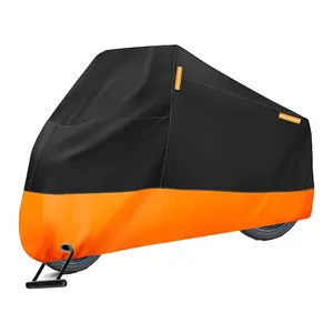 Motorcycle Cover with Anti-Scratch Design, Ventilated Reflective Stripes, Suitable for Most Motorcycles and Scooters, Outdoor Use, Body Cover