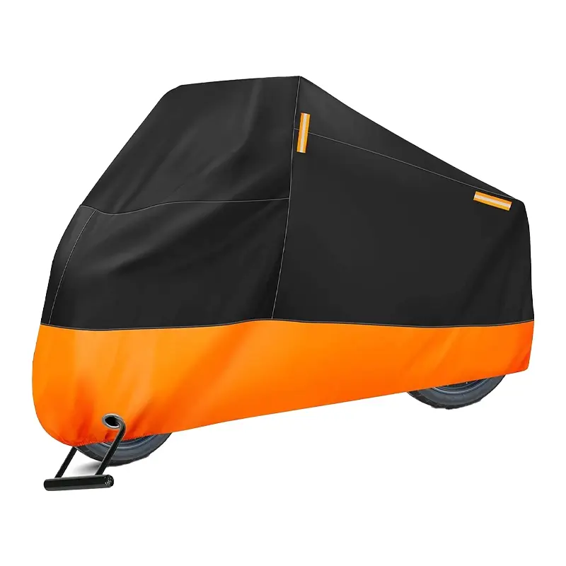 Motorcycle Cover with Anti-Scratch Design, Ventilated Reflective Stripes, Suitable for Most Motorcycles and Scooters, Outdoor Use, Body Cover, Motorcycle Accessories