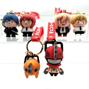 Japanese Movie Merchandise Chainsaw Man Pochita Keychain Resin Denji Pendant Anime Collectible