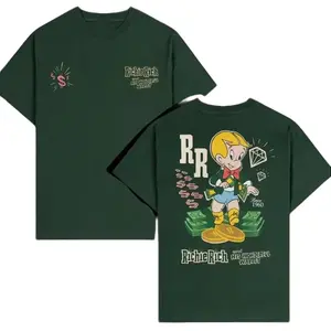 Richie Rich T-Shirt, Retro Cartoon Graphic Tee, Y2K Streetwear Aesthetic Shirt, Fashion Cotton, Full Size, Full Colors, For Men, For Women